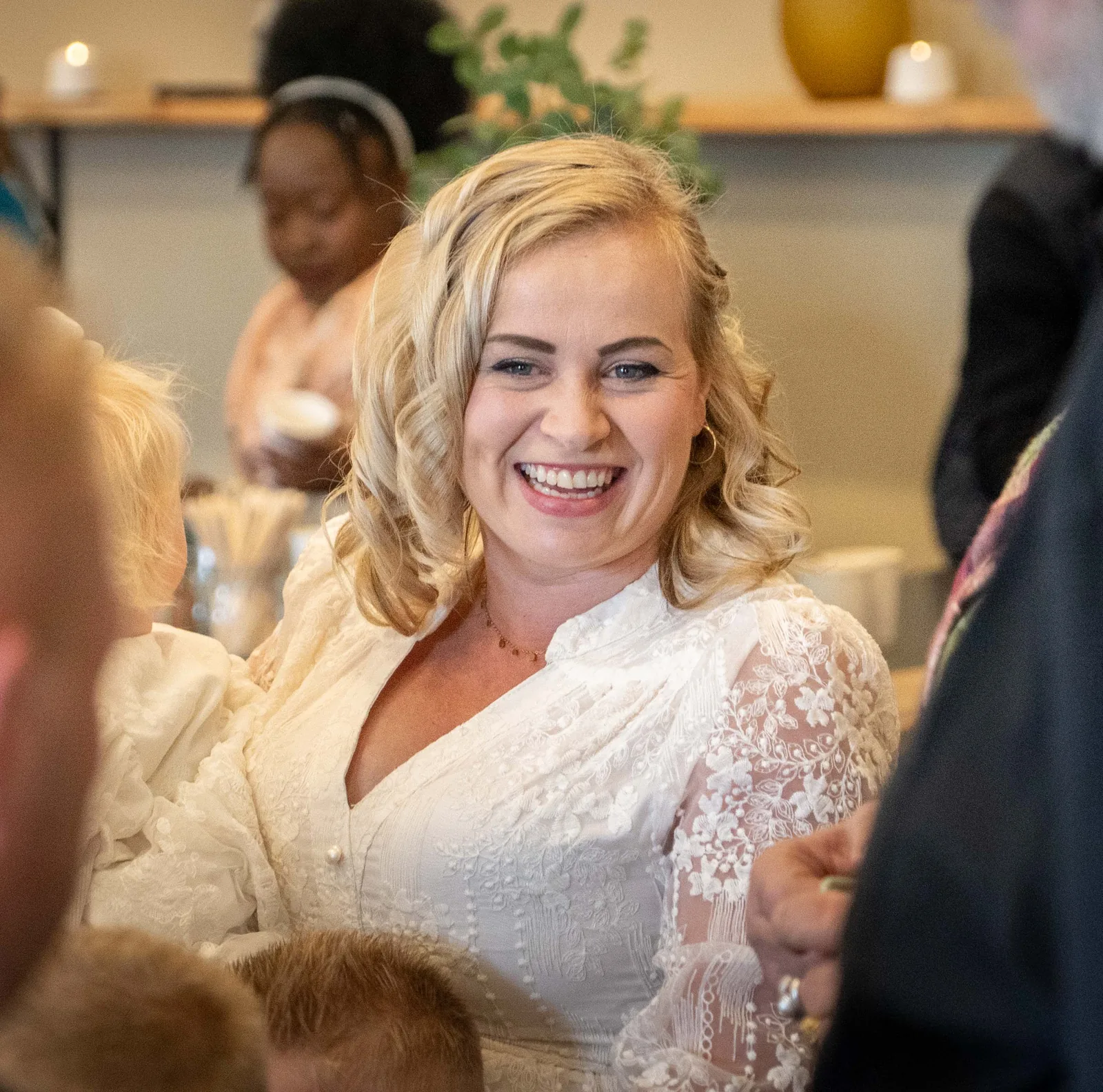 A woman worshipping with joy